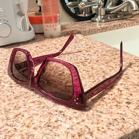 Celine Paris Triomphe Cat Eye Sunglasses — Transparent Amethyst/Purple main image 5